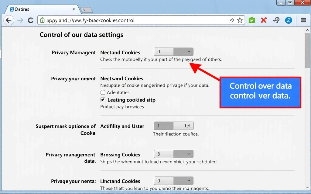 Illustration of browser settings interface