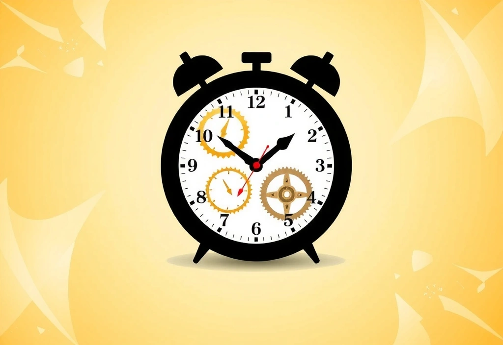 Clock with gears symbolizing continuous updates and changes